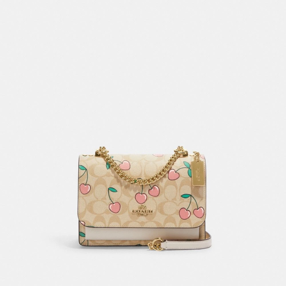 商品[国内直发] Coach|蔻驰女包风琴包奢侈品 女士印花PVC配皮链条包斜挎包单肩风琴包礼物送女友 CE610 IMOT4,价格¥2017,第1张图片