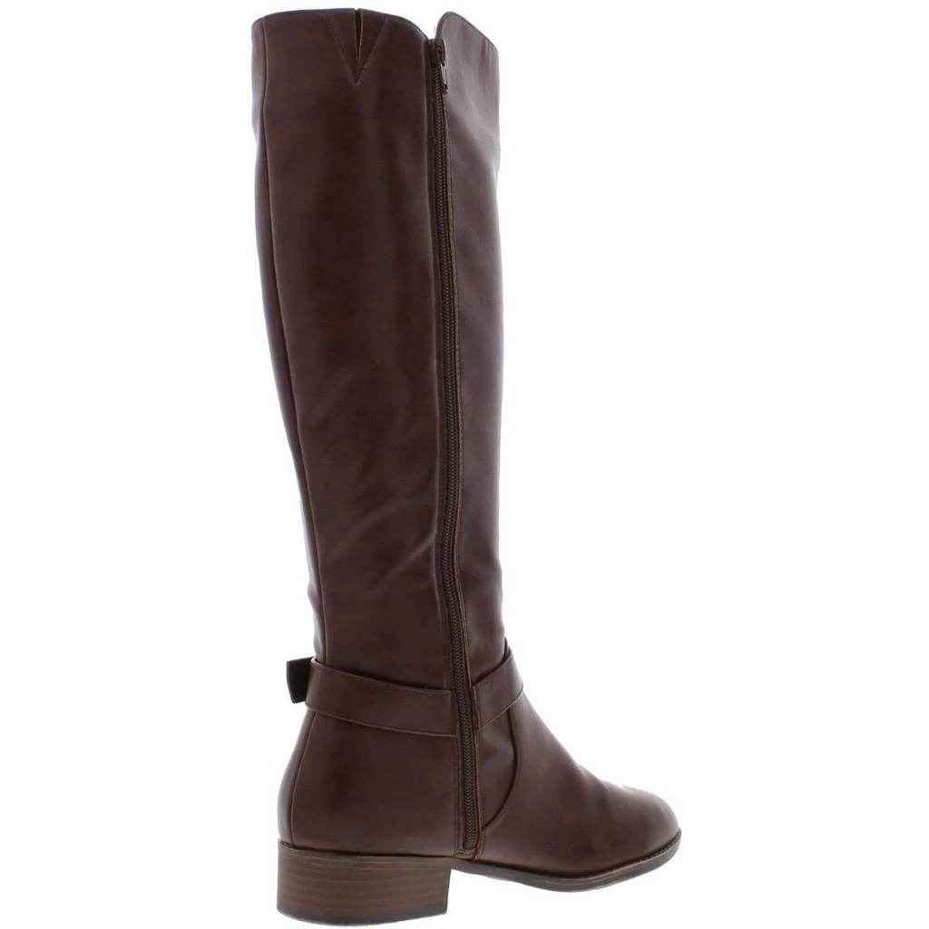 商品Material Girl|Material Girl Womens Winnnie Faux Leather Tall Riding Boots,价格¥76,第2张图片详细描述