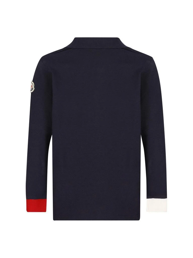 商品Moncler|Moncler Enfant Button Detailed Long-Sleeved Polo Shirt,价格¥866,第2张图片详细描述