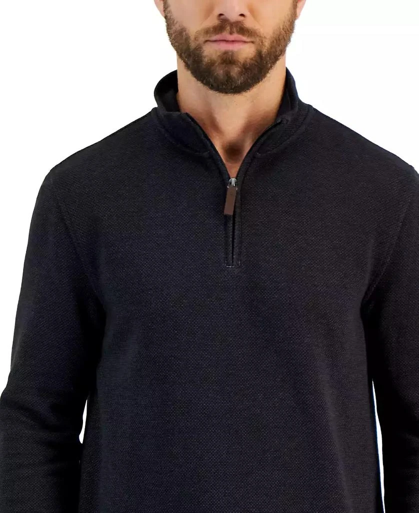 商品Club Room|Men's Birdseye Quarter-Zip Pullover, Created for Macy's,价格¥152,第5张图片详细描述