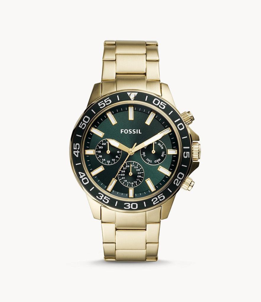 商品Fossil|Fossil Men's Bannon Multifunction, Gold-Tone Stainless Steel Watch,价格¥467,第1张图片