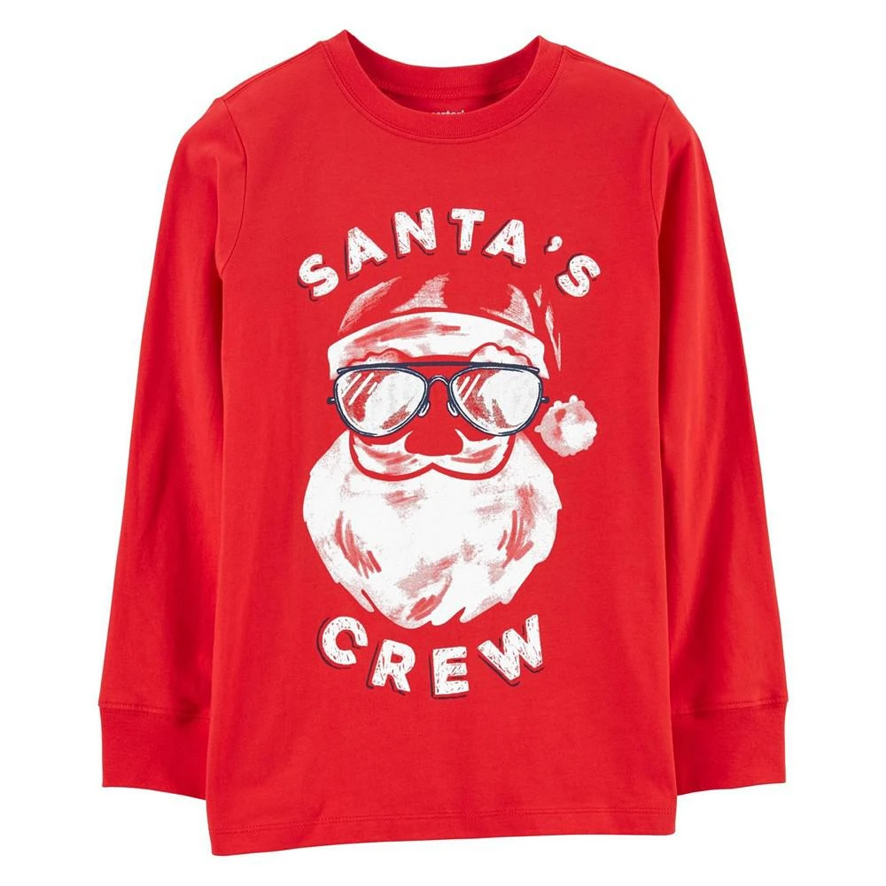 商品Carter's|Big Boys and Big Girls Santa's Crew Christmas Jersey T-shirt,价格¥75,第1张图片