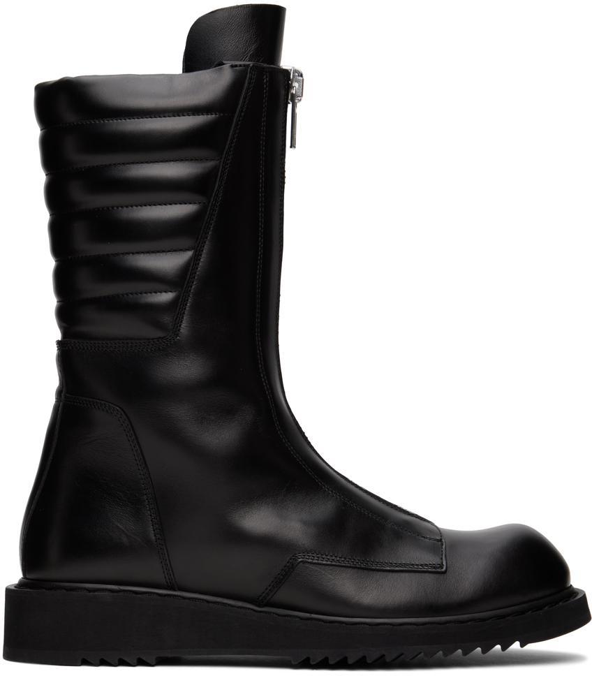 商品Rick Owens|Black Basket Creeper Boots,价格¥11473,第1张图片