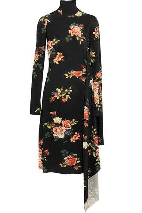 商品Vetements|Open-back asymmetric floral-print stretch-jersey dress,价格¥2776,第1张图片