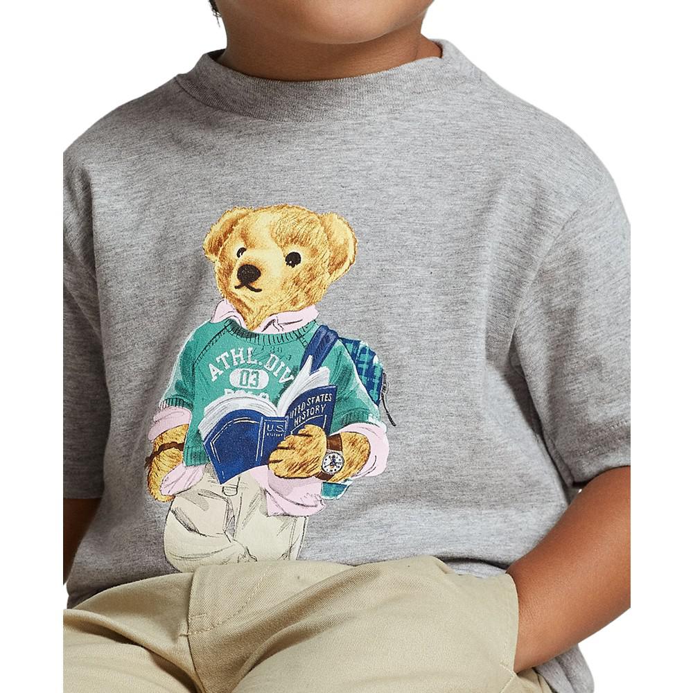 Little and Toddler Boys Bear and Big Pony T-shirt商品第3张图片规格展示