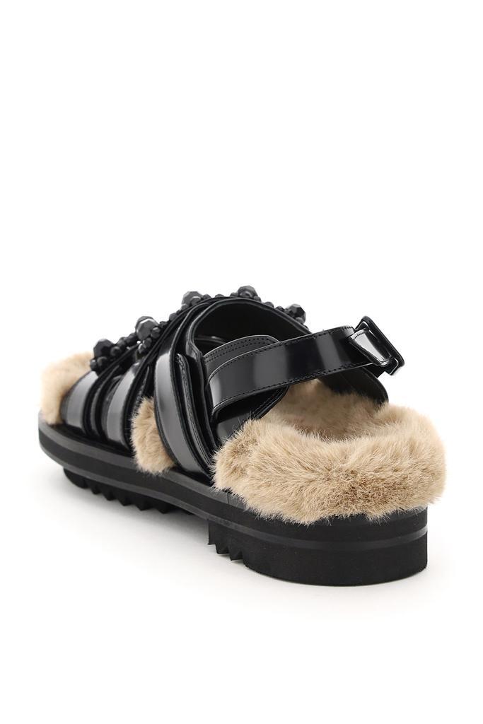 商品Simone Rocha|Simone Rocha Embellished Sandals With Faux Fur,价格¥3022,第5张图片详细描述