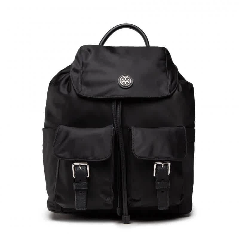 商品Tory Burch| 黑色女士尼龙翻盖背包,价格¥2078,第1张图片