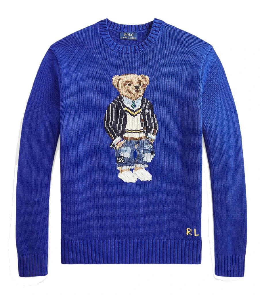 商品Ralph Lauren|Polo Ralph Lauren Bear Crew Knit Blue,价格¥3487,第1张图片