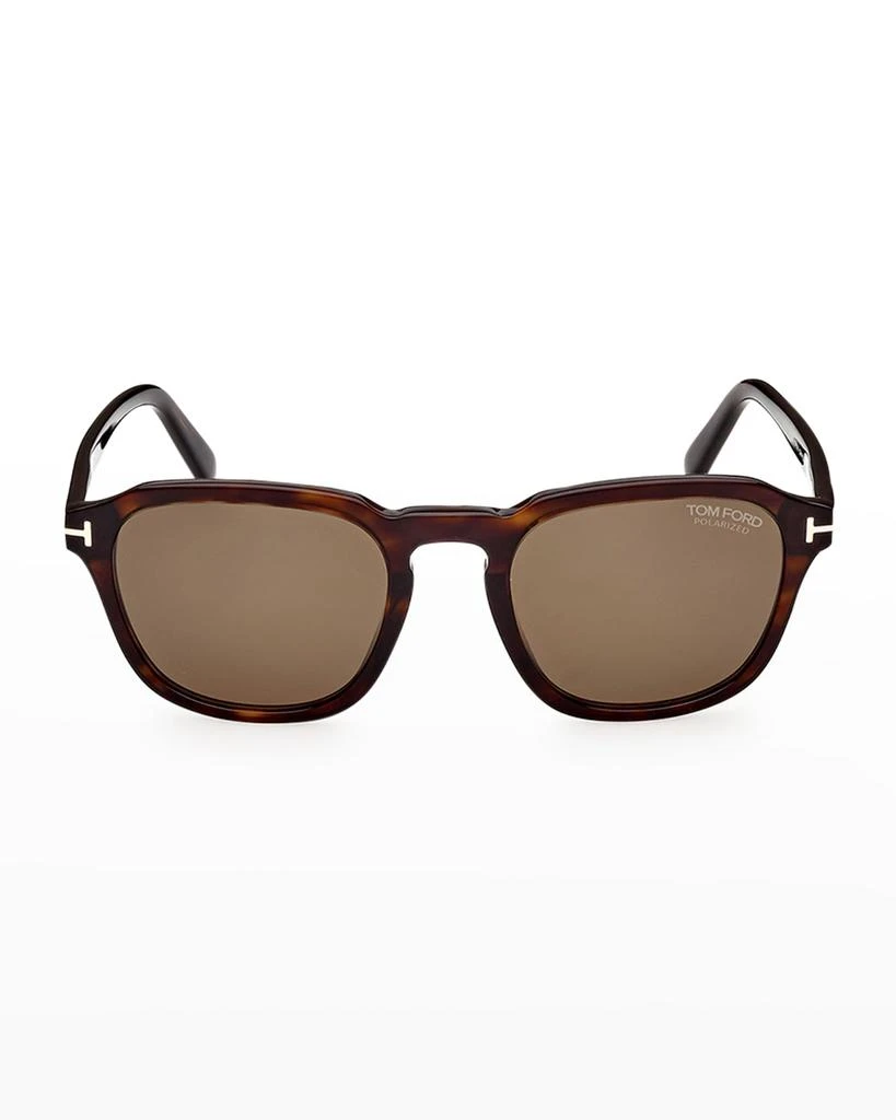 商品Tom Ford|Men's Avery Polarized T-Logo Round Sunglasses,价格¥1820,第2张图片详细描述