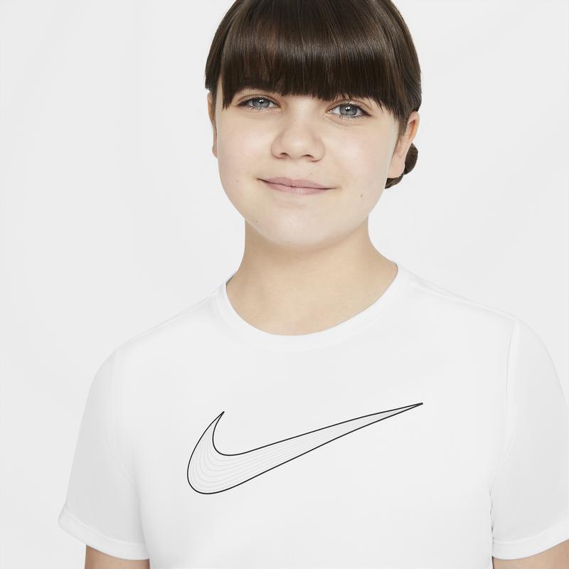 商品NIKE|Nike Dri-FIT One Short Sleeve Graphic Top - Girls' Grade School,价格¥188,第5张图片详细描述
