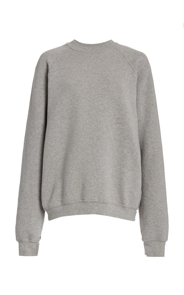 Les Tien - Women's Classic Fleece Classic Raglan-Sleeve Cotton Sweatshirt - Grey - XXS - Moda Operandi商品第1张图片规格展示