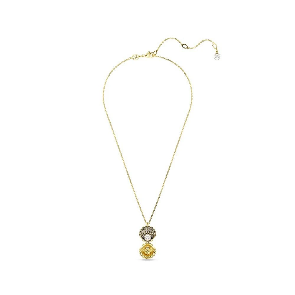 商品Swarovski|Crystal Swarovski Imitation Pearl, Shell, White, Gold-Tone Idyllia Pendant Necklace,价格¥1683,第2张图片详细描述