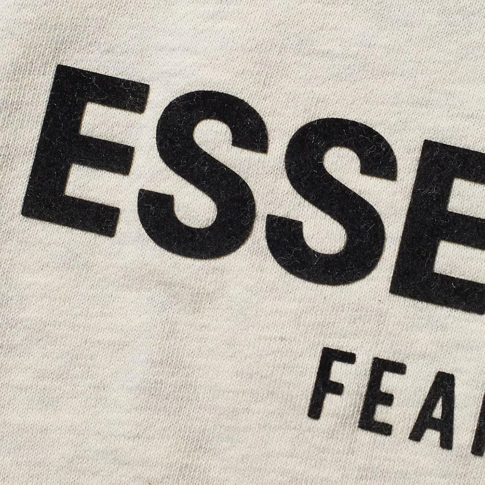 商品Essentials|FEAR OF GOD ESSENTIALS Kids Logo Long Sleeve Polo - Light Oatmeal,价格¥312,第3张图片详细描述