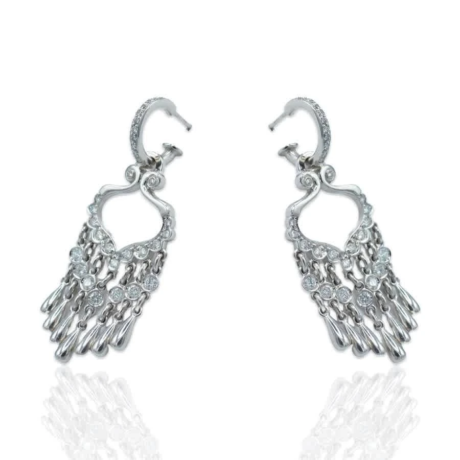 商品Tresorra|18K White Gold Diamond Earrings,价格¥28012,第2张图片详细描述