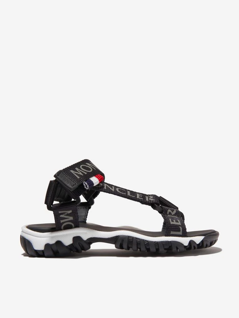 商品Moncler|Moncler Black Unisex Logo Strap Sandals,价格¥2122,第1张图片