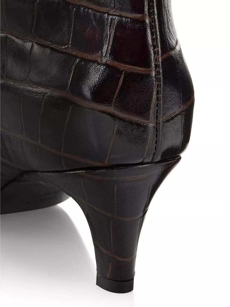 商品Totême|The Wide Calf Croc-Embossed Leather Boots,价格¥8488,第5张图片详细描述