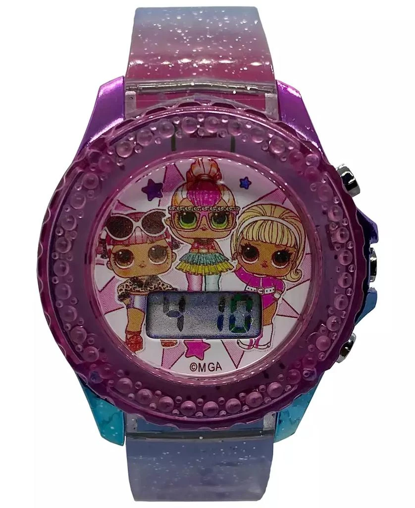 商品Accutime|Kid's LOL Surprise Digital Rainbow Glitter Silicone Strap Watch 34mm,价格¥108,第1张图片