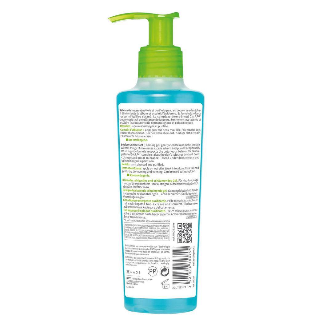 商品Bioderma|Bioderma Sebium purifying face wash 200ML,价格¥127,第4张图片详细描述