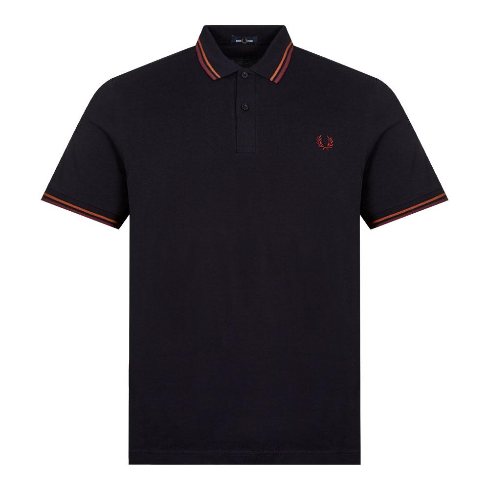 Fred Perry Twin Tipped Polo Shirt - Navy商品第1张图片规格展示