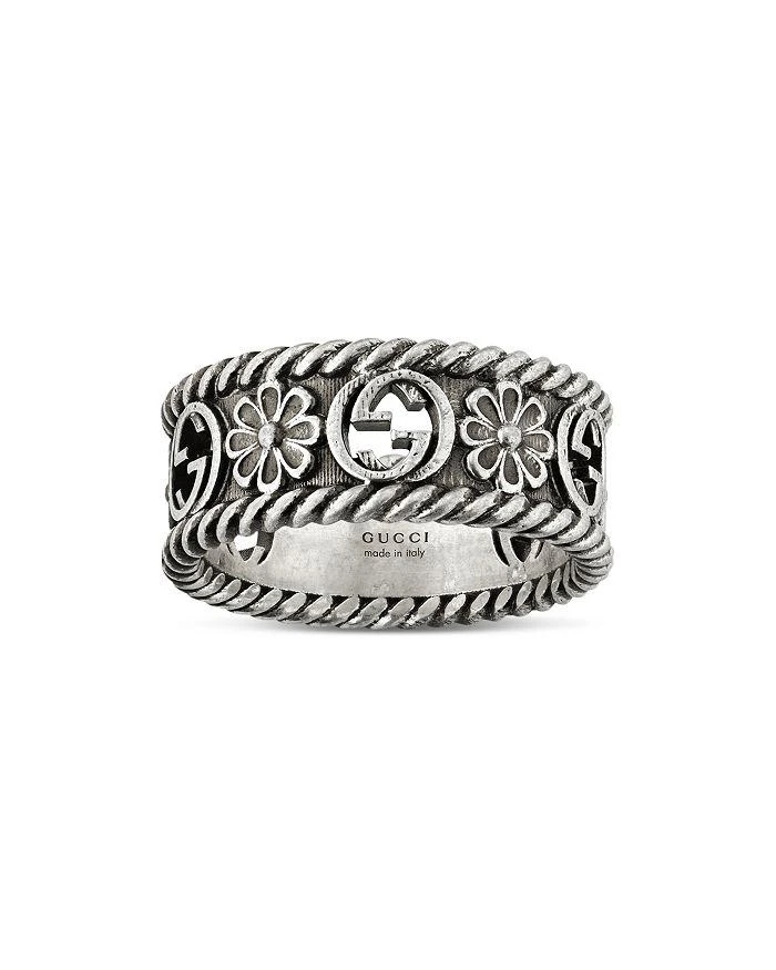 商品Gucci|Sterling Silver Interlocking G Ring,价格¥2399,第1张图片详细描述