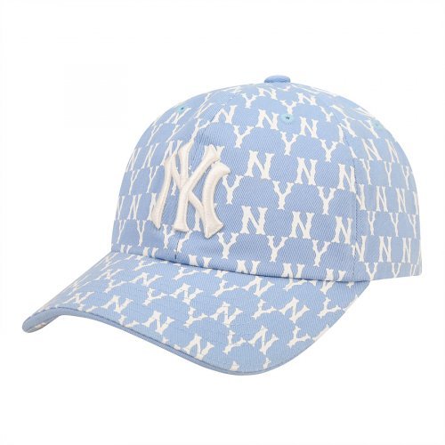 商品MLB|【享贝家】MLB Monogram系列棒球帽 男女同款 蓝色（预售款，10天发货）32CPFA111-50S-FREE,价格¥161,第1张图片