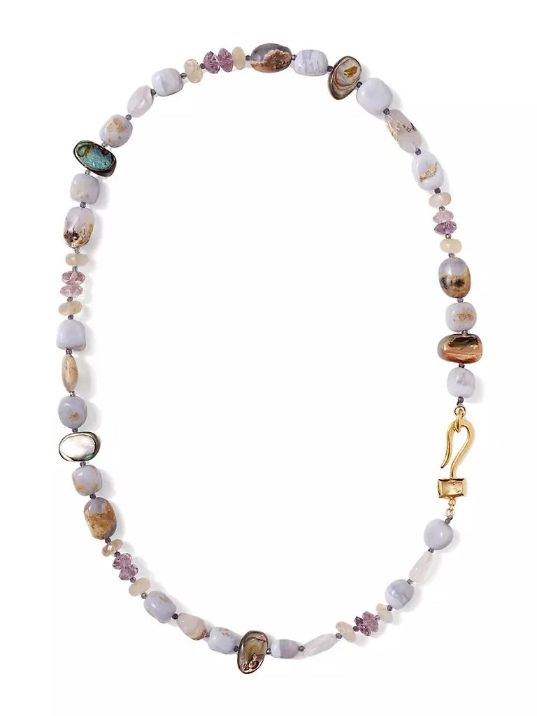 商品Chan Luu|18K Gold-Plate, Turquoise & Abalone Necklace,价格¥2201,第1张图片