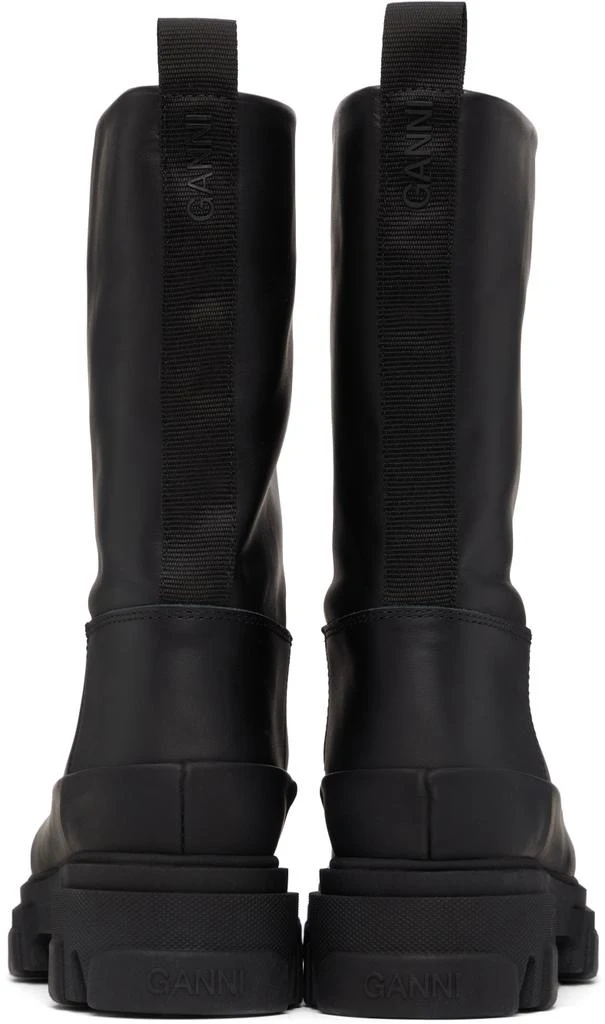 商品Ganni|Black Leather Tubular Boots,价格¥2064,第4张图片详细描述