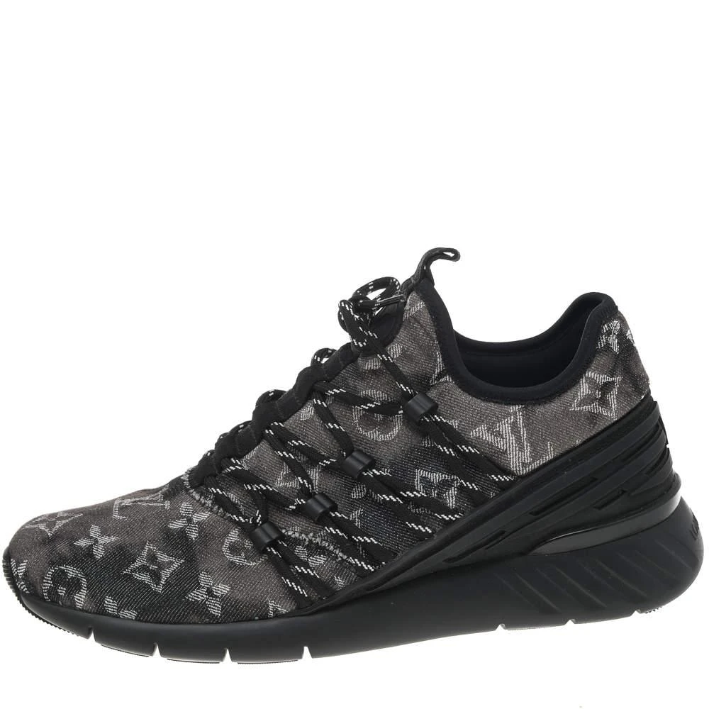 商品[二手商品] Louis Vuitton|Louis Vuitton Black Monogram Tie Dye Denim Fastlane Sneakers Size 40,价格¥3123,第2张图片详细描述