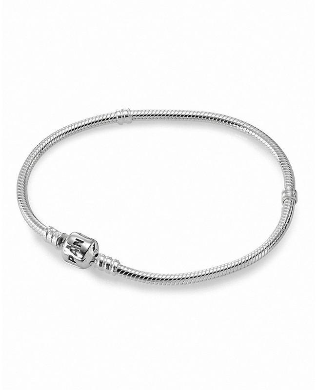 商品PANDORA|Pandora Iconic 20cm Silver Charm Bangle Bracelet 590702HV-20,价格¥544,第1张图片
