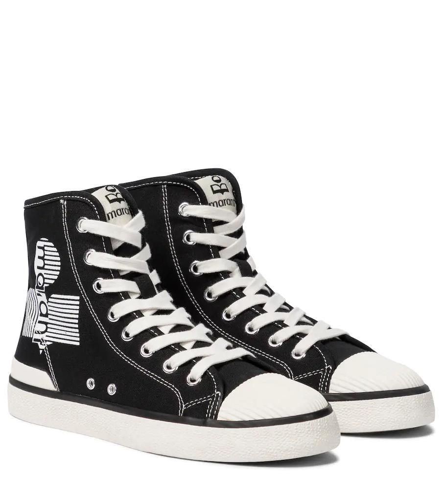 商品Isabel Marant|Benkeen canvas high-top sneakers,价格¥1589,第1张图片