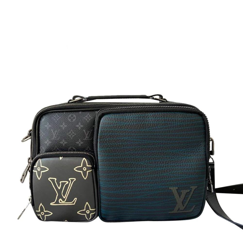 商品[二手商品] Louis Vuitton|Louis Vuitton Multicolor Monogram Eclipse Canvas Multipocket Patchwork Messenger Bag,价格¥18814,第1张图片