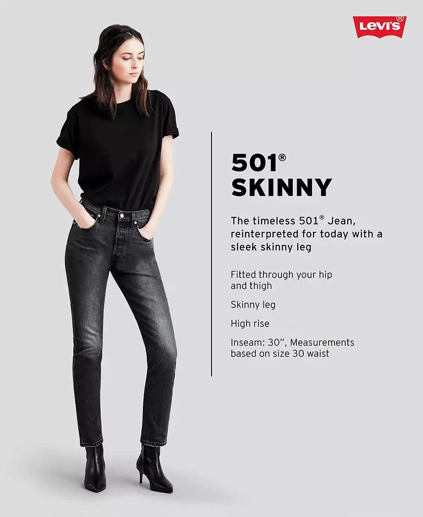 商品Levi's|Women's 501 High Rise Skinny Jeans,价格¥422,第4张图片详细描述