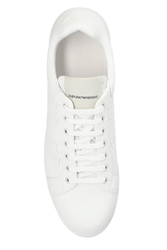 商品Emporio Armani|Emporio Armani Logo Perforated Low-Top Sneakers,价格¥1467,第4张图片详细描述