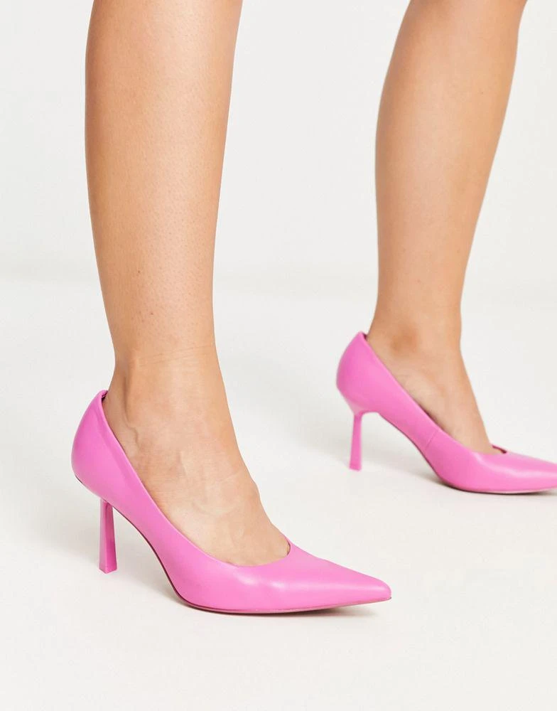 商品ASOS|ASOS DESIGN Wide Fit Sterling mid heeled court shoes in pink,价格¥236,第3张图片详细描述