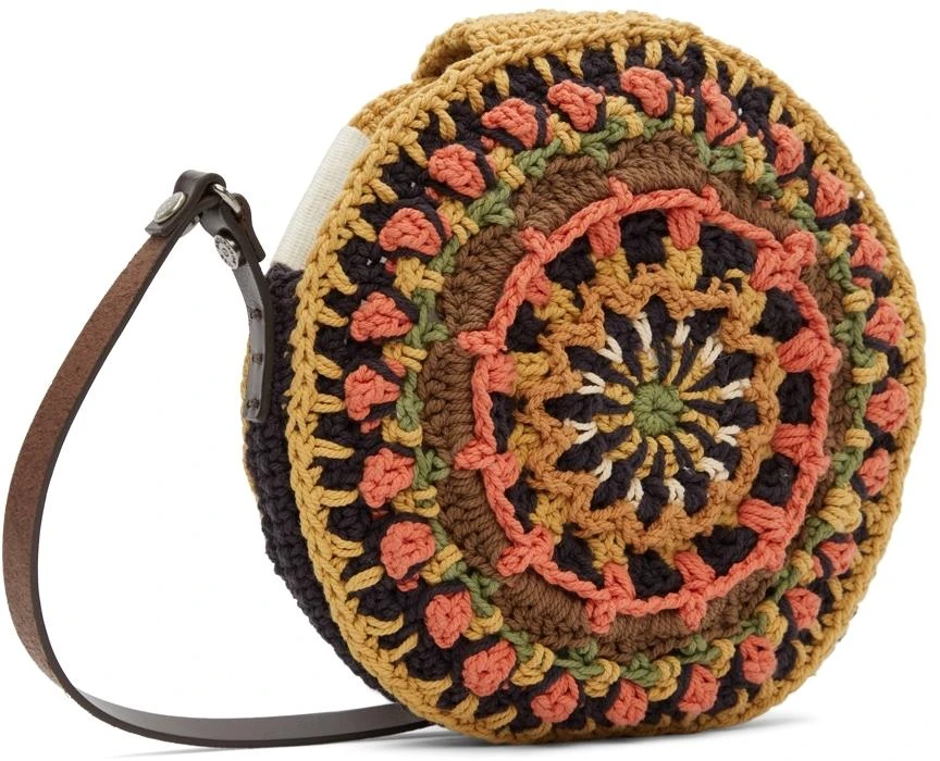 商品ANDERSSON BELL|Tan Hand Crochet Tambourine Messenger Bag,价格¥720,第2张图片详细描述