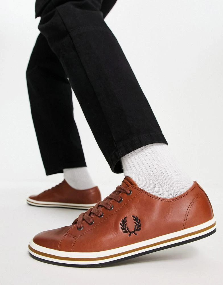 商品Fred Perry|Fred Perry kingston leather trainer in tan,价格¥431,第2张图片详细描述
