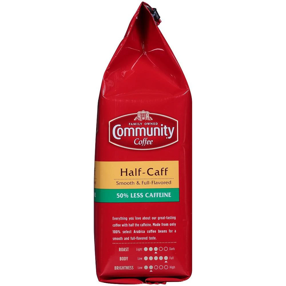 商品Community Coffee|Half Caff Medium-Dark Roast Premium Ground Coffee, 12 Oz - 6 Pack,价格¥464,第5张图片详细描述