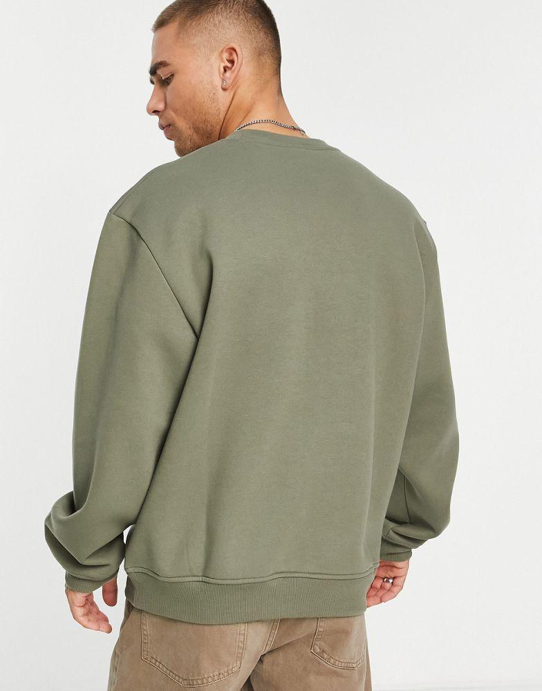 商品Fila|Fila heritage sweatshirt in khaki,价格¥345,第4张图片详细描述
