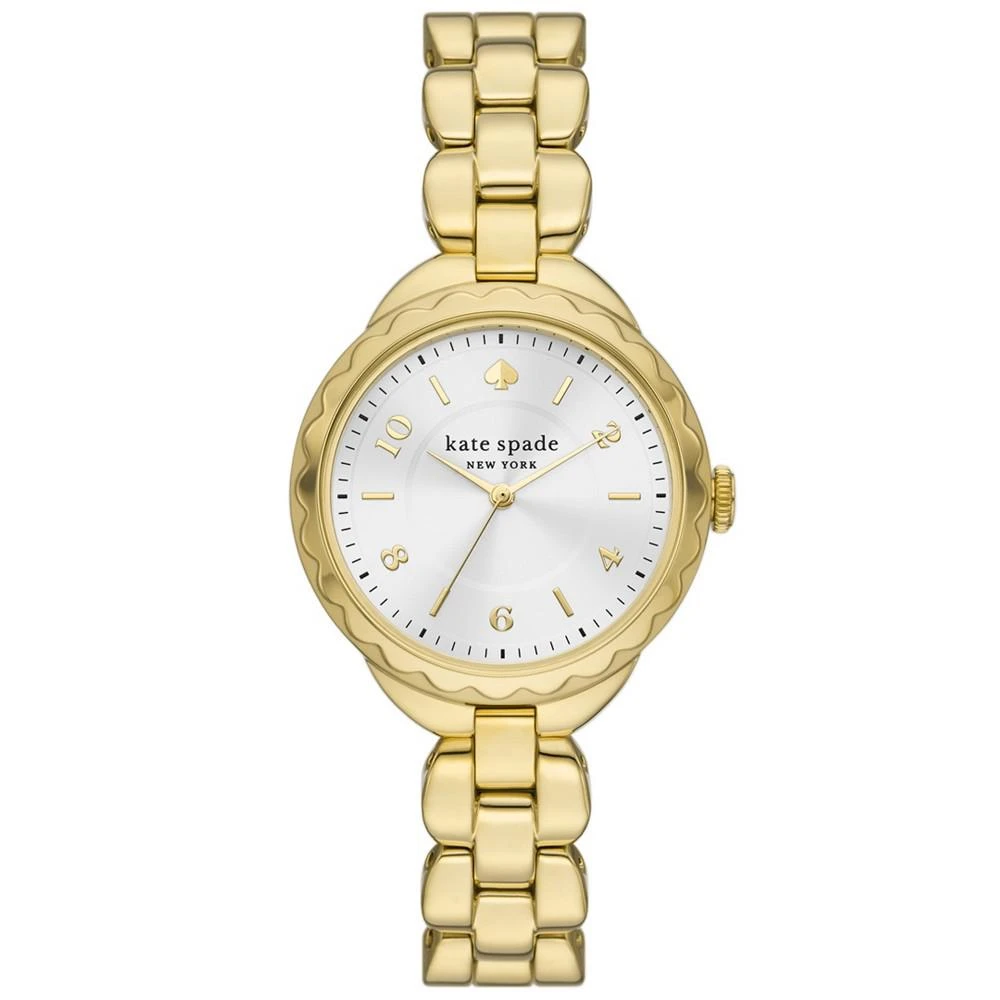 商品Kate Spade|Women's Morningside Three Hand Gold-Tone Stainless Steel Watch 34mm,价格¥1704,第1张图片