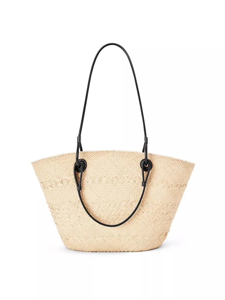 LOEWE x Paula's Ibiza Anagram Leather-Trimmed Iraca Basket Bag 商品