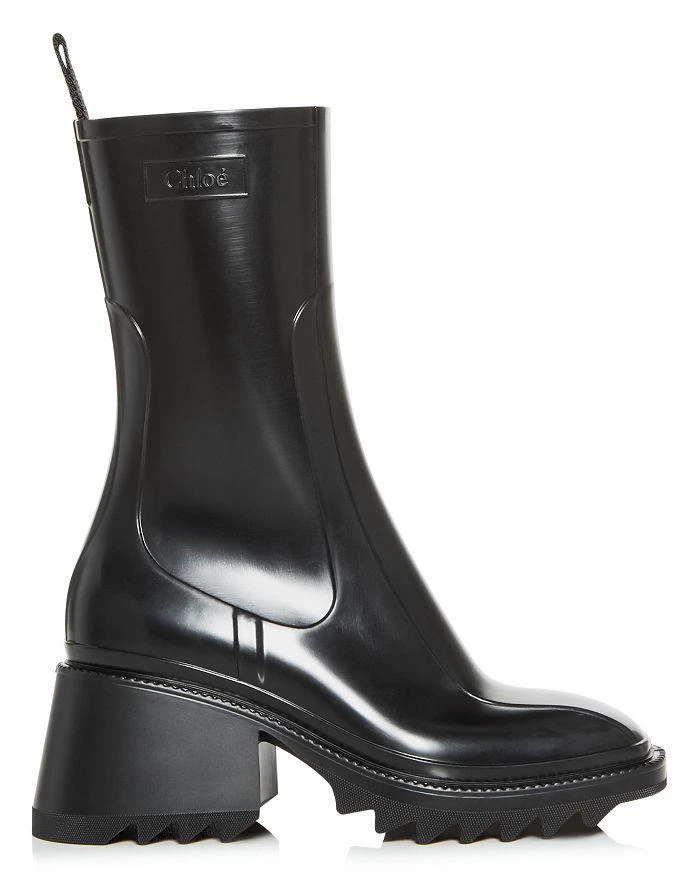 商品Chloé|Women's Betty Block Heel Platform Rain Boots,价格¥4331,第3张图片详细描述