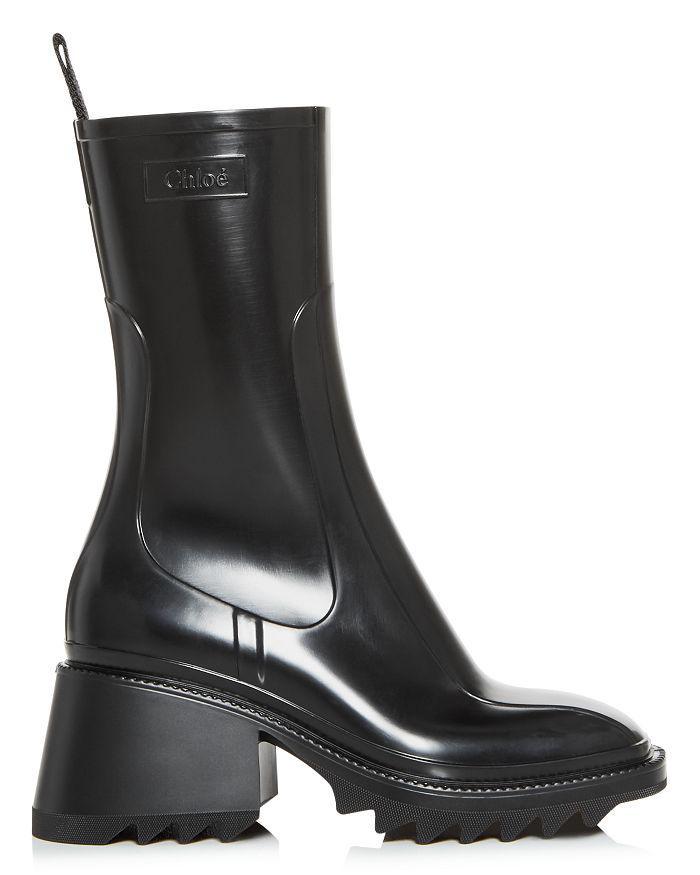商品Chloé|Women's Betty Block Heel Platform Rain Boots,价格¥3839,第4张图片详细描述