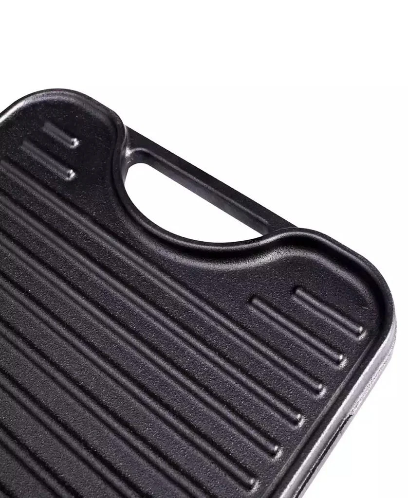 商品Victoria|Cast Iron Large Reversible 18.5" x 10" Rectangular Griddle,价格¥299,第3张图片详细描述