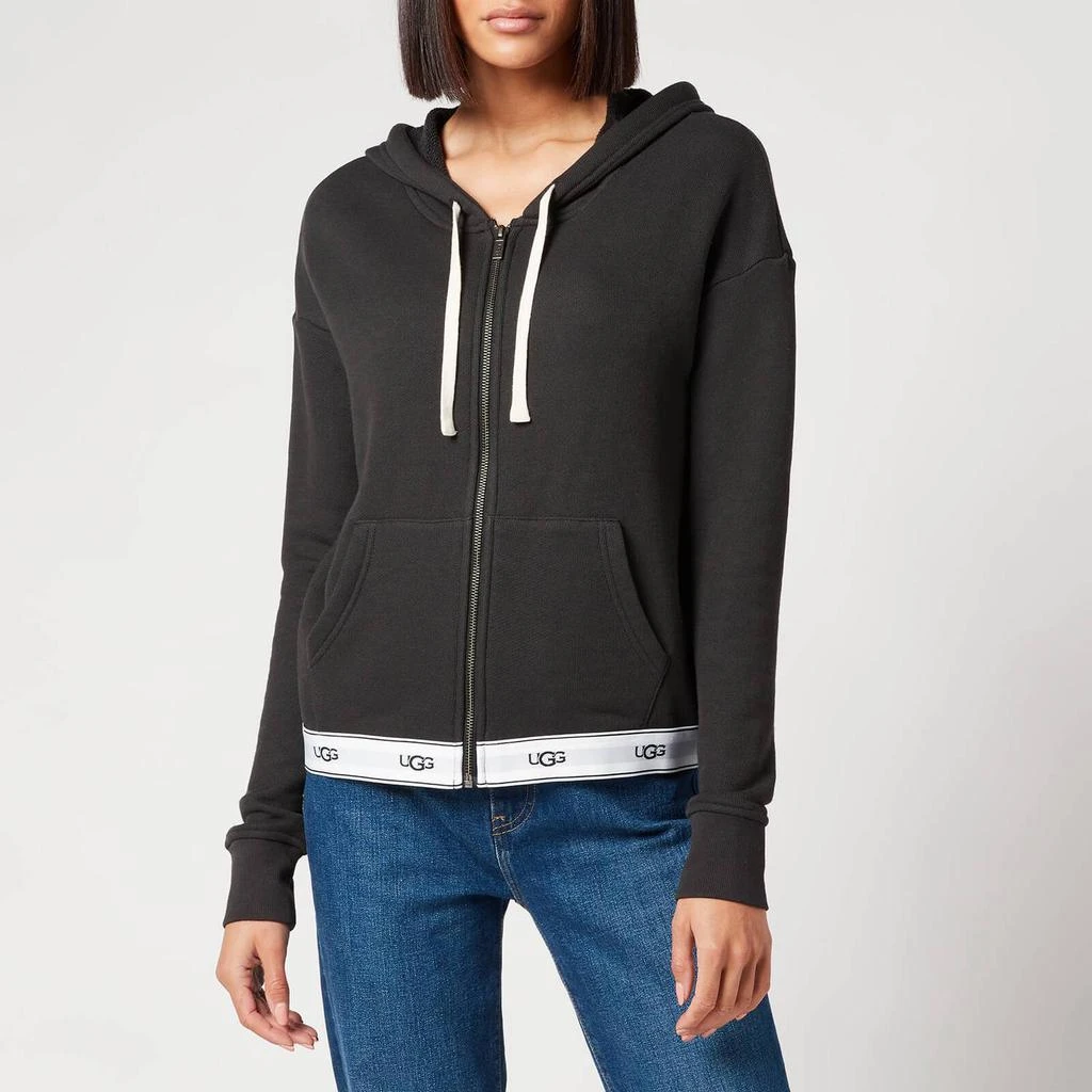 商品UGG|UGG Women's Sena Hooded Zip Sweatshirt - Black,价格¥440,第1张图片