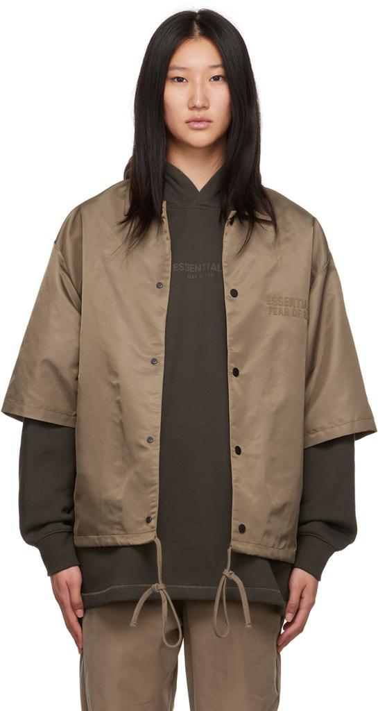 商品Essentials|Brown Nylon Shirt,价格¥646,第1张图片