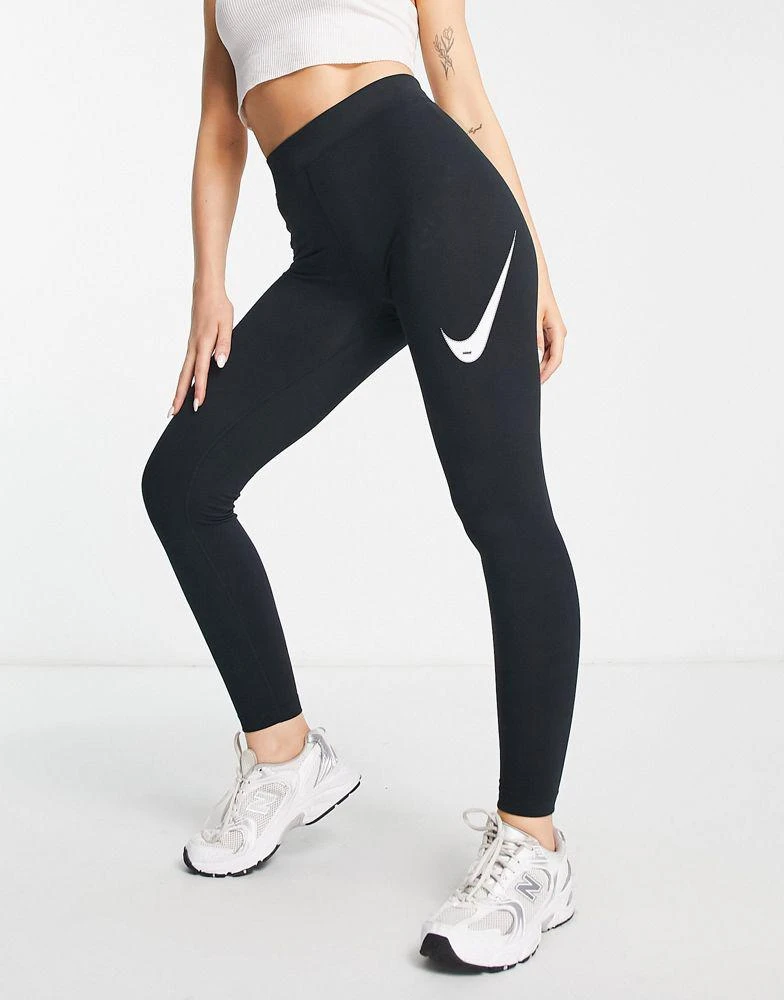 商品NIKE|Nike Swoosh high rise leggings in black,价格¥253,第1张图片