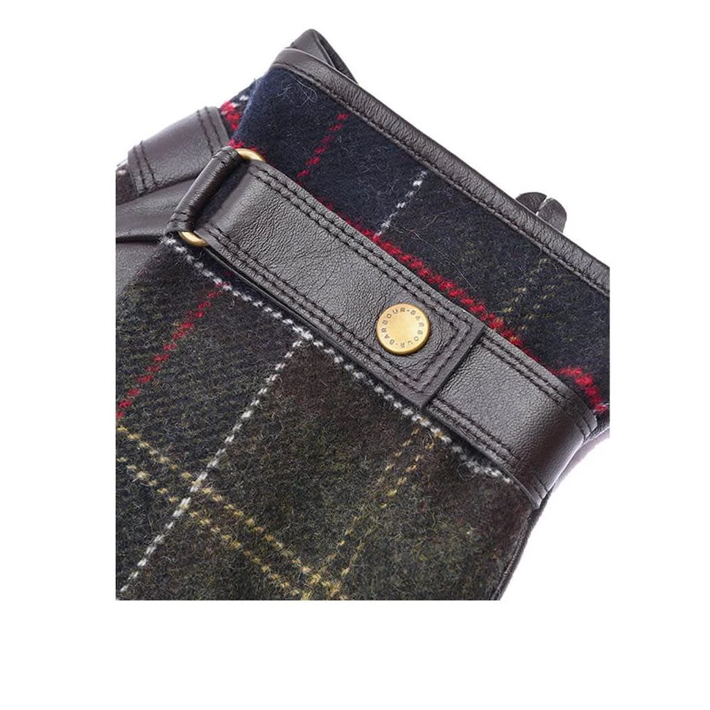 商品Barbour|Check-pattern Leather Gloves,价格¥1189,第3张图片详细描述
