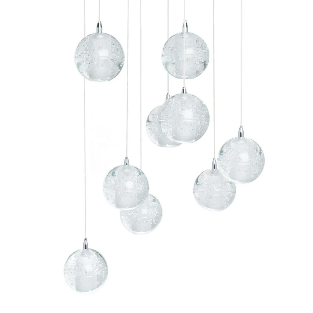 商品Finesse Decor|9 light Crystal Spheres Chandelier  // Round Chrome Canopy,价格¥5422,第5张图片详细描述