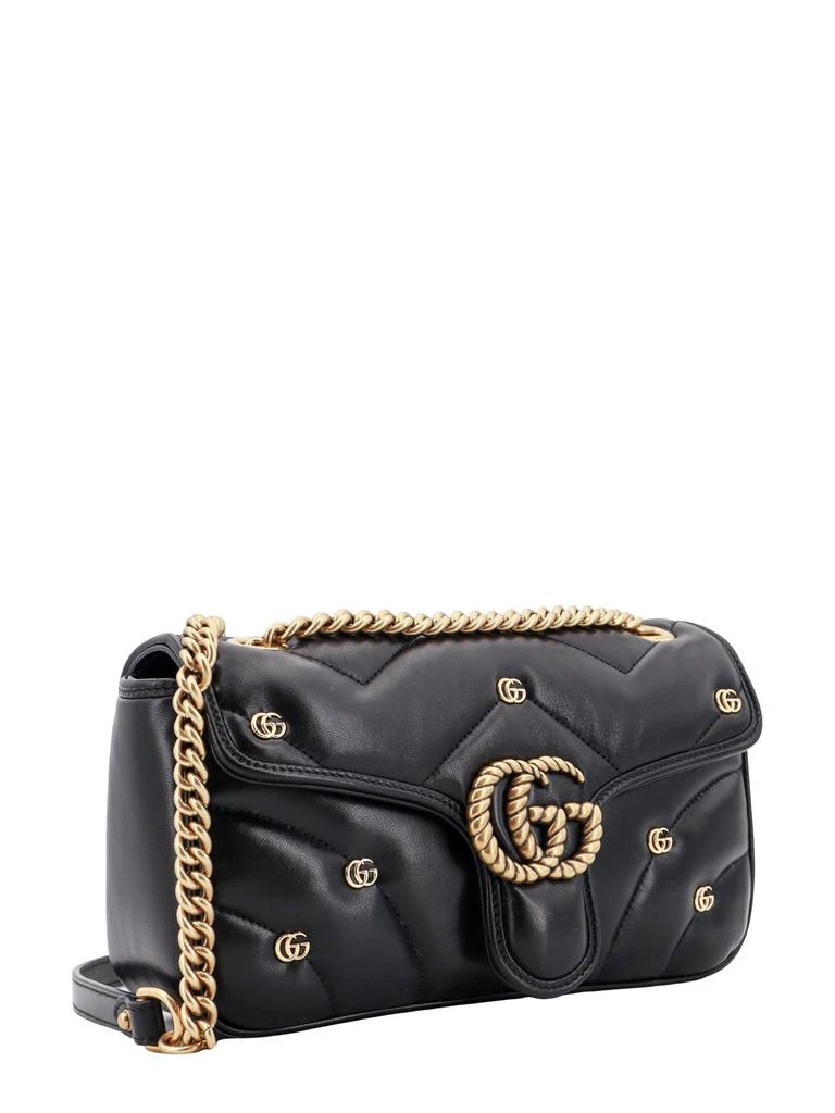商品Gucci|Gucci GG Marmont Logo Plaque Small Shoulder Bag,价格¥24162,第3张图片详细描述