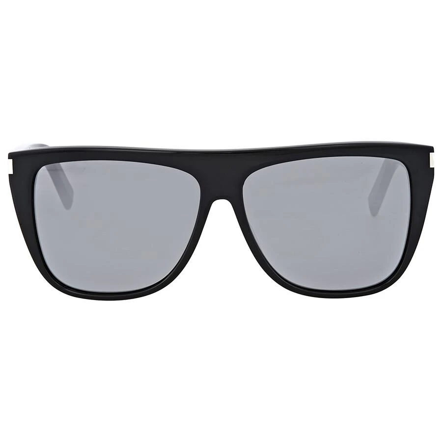 商品Yves Saint Laurent|Grey Mirror Rectangular Unisex Sunglasses SL 1 001 59,价格¥1464,第1张图片